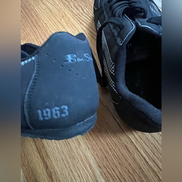 NewBEN SHERMAN “Stevie” Low-Top Lace-Up Leather Black Sneakers Mens Size 7.5 - Picture 4 of 6